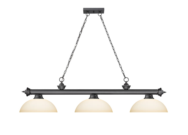 2306-3BP-DMO14 - Cordon 3 Light 57" Billiard - Bronze Plate
