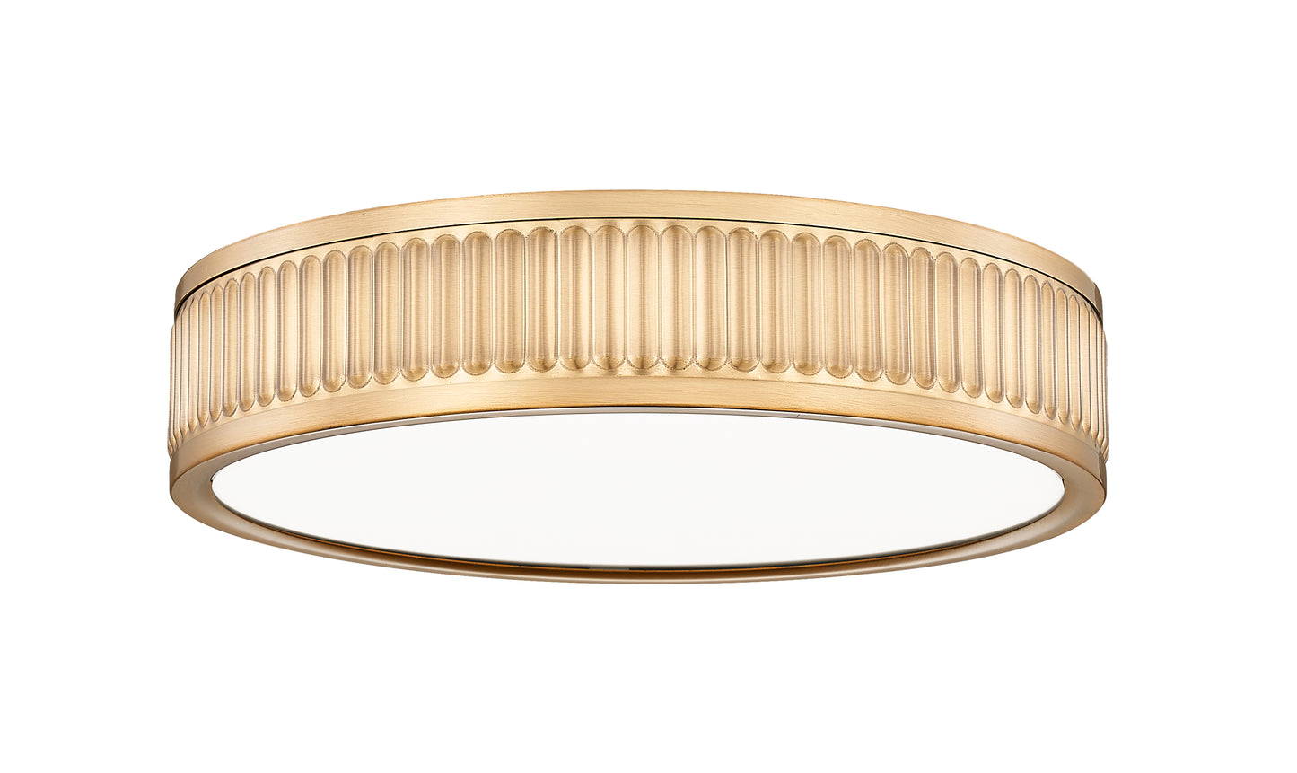 1013F12-MGLD-LED - Stari 1 Light Flush 13" Mount - Modern Gold