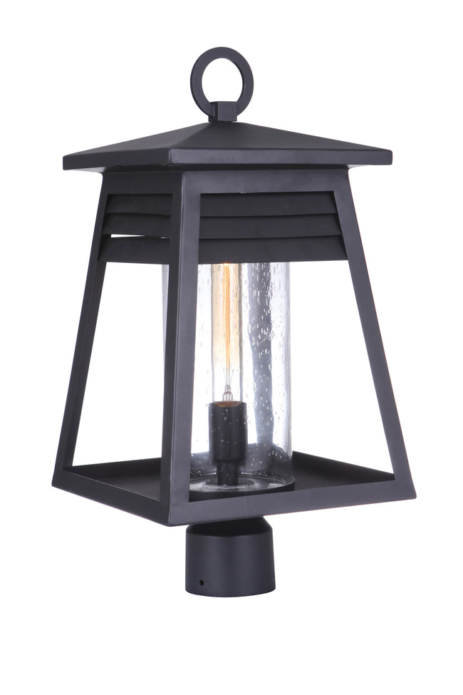 ZA2725-TB - Becca 1 Light 20" High Post Mount - Textured Black