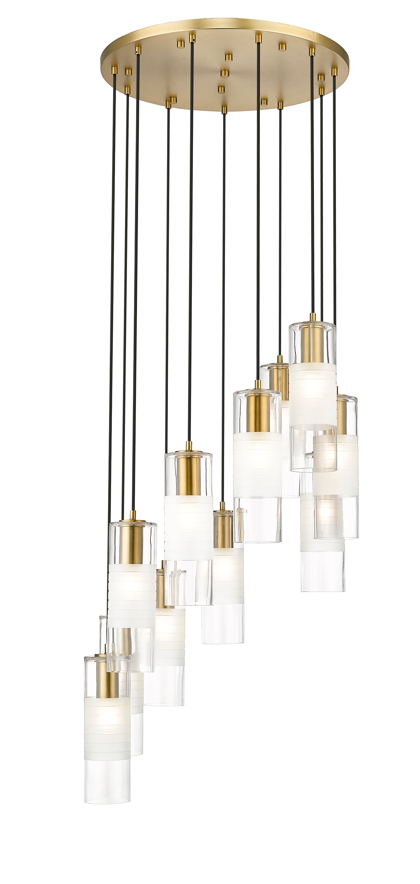 824P-11R-MGLD - Alton 11 Light 24" Chandelier - Modern Gold