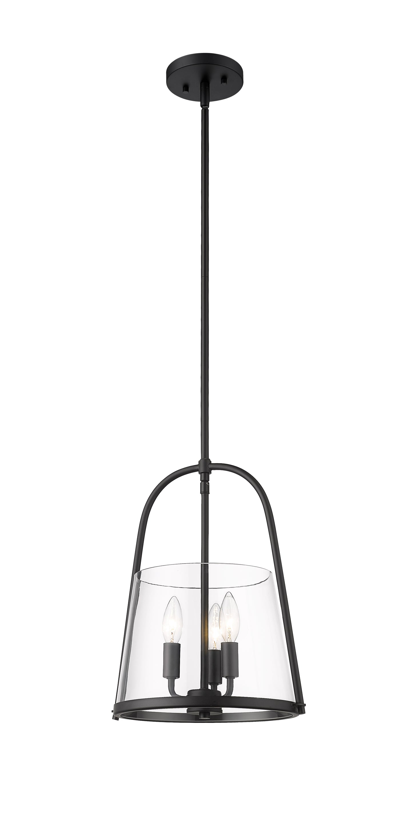 3041P12-MB - Archis 3 Light 12" Pendant - Matte Black