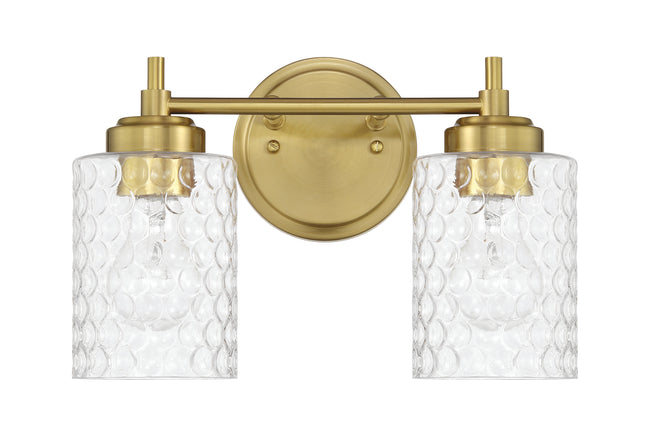 60502-SB - Claire 2 Light 12.75" Wide Vanity Light - Satin Brass