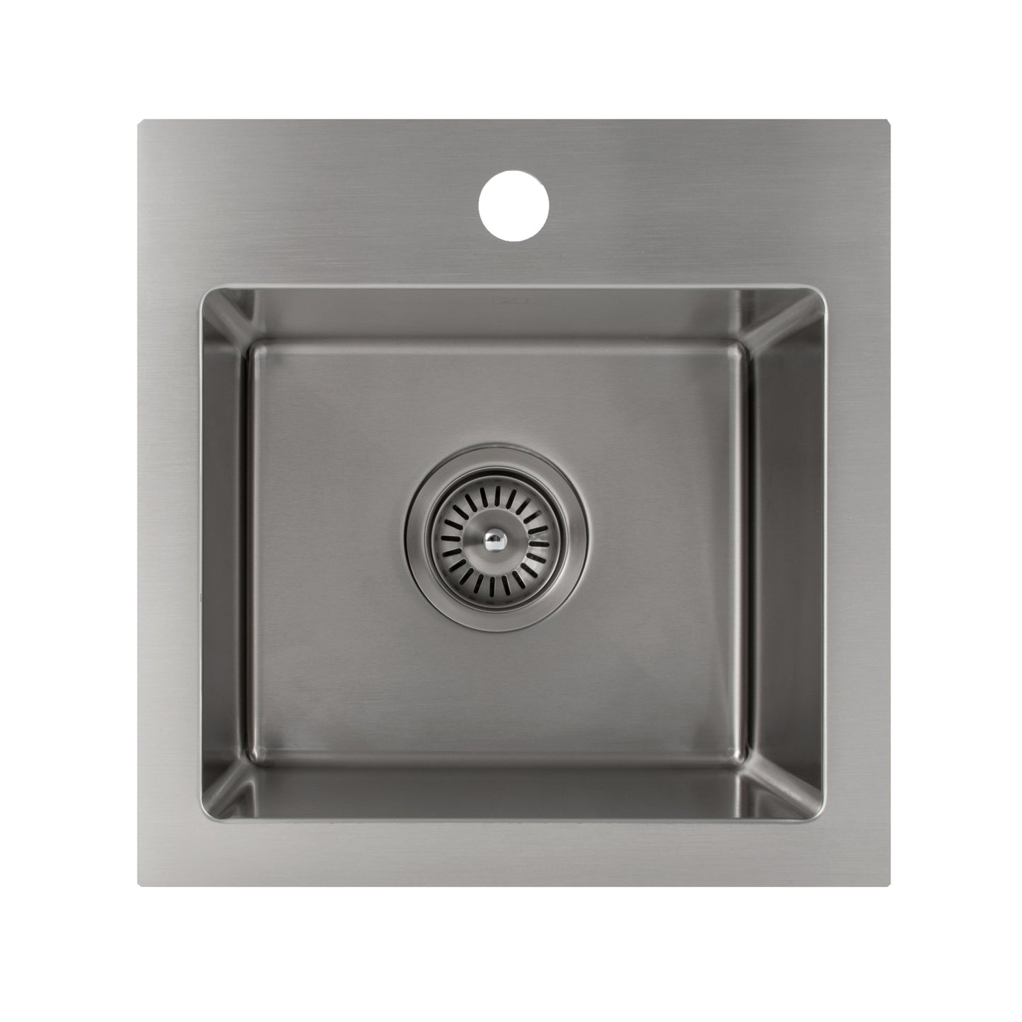 STS-15 - 15" Donner Topmount Single Bowl Bar Kitchen Sink in Stainless Steel