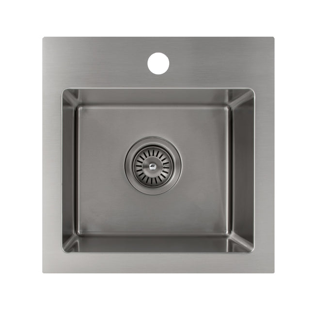 STS-15 - 15" Donner Topmount Single Bowl Bar Kitchen Sink in Stainless Steel