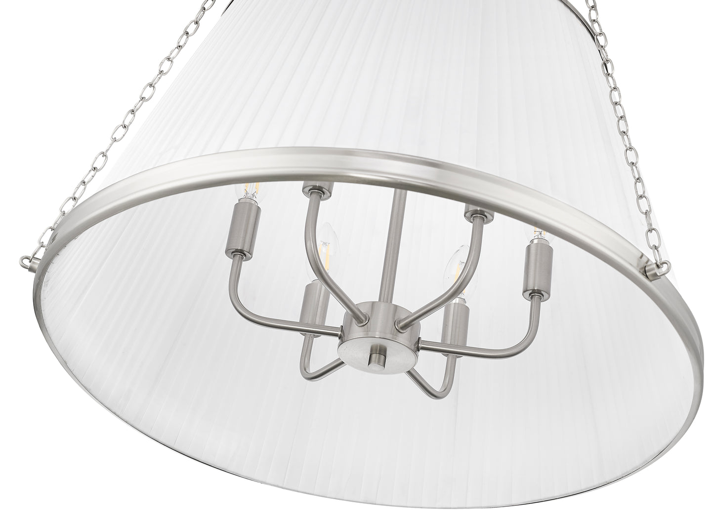 1954P24-BN - Madeline 6 Light 24" Pendant - Brushed Nickel