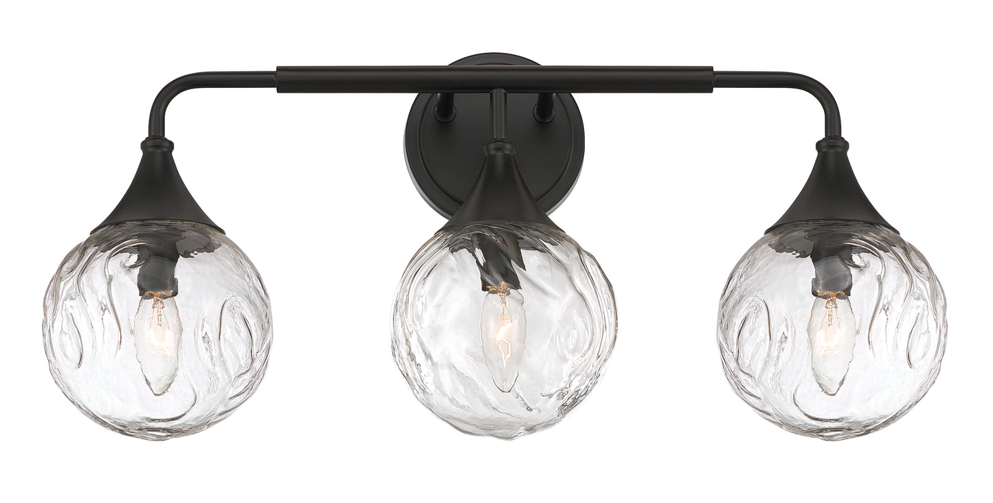 61203-FB - Reflection 3 Light 24" Wide Vanity Light - Flat Black