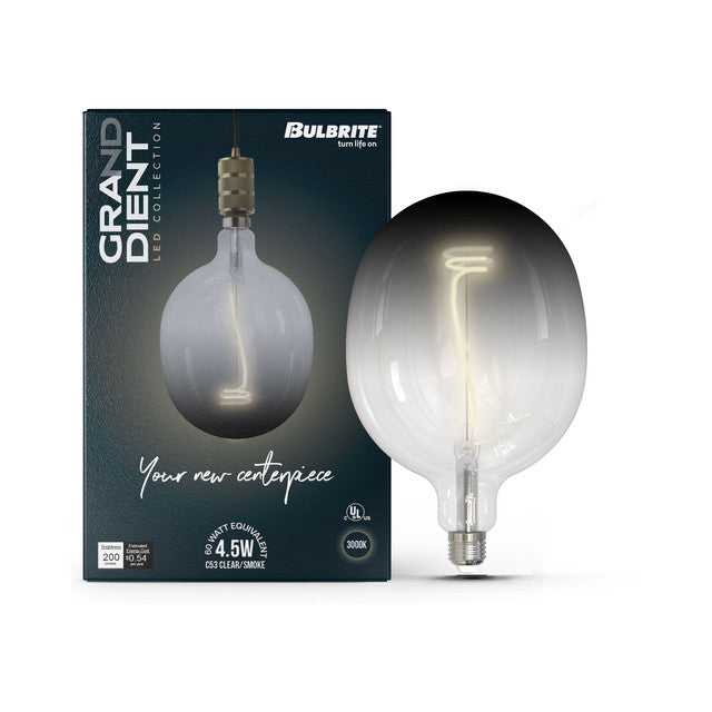 776321 - Filaments Dimmable C53 Clear/Smoke Glass Medium Base - 4.5 Watt - 3000K