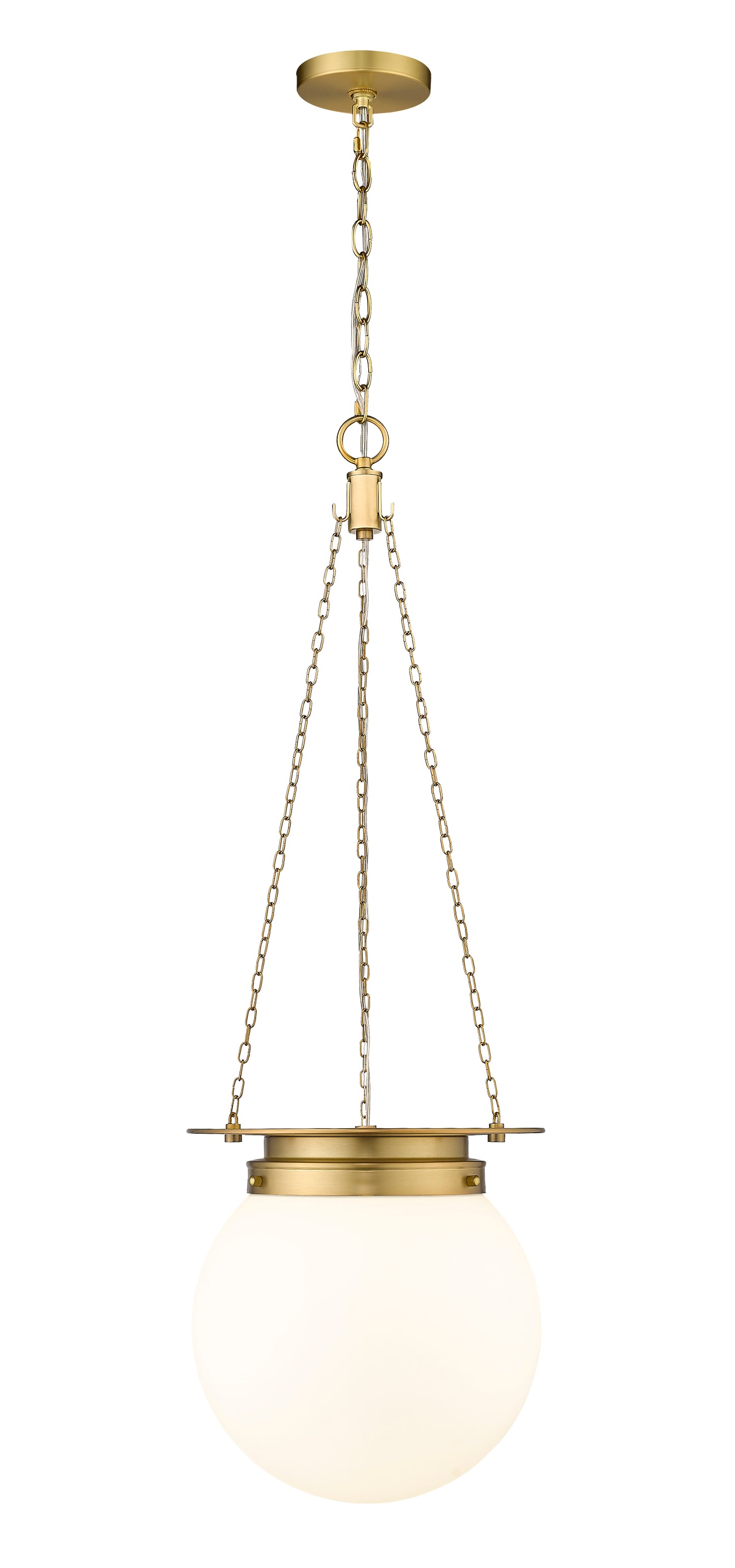 7505P13-HBR - Calhoun 1 Light 13" Pendant - Heritage Brass