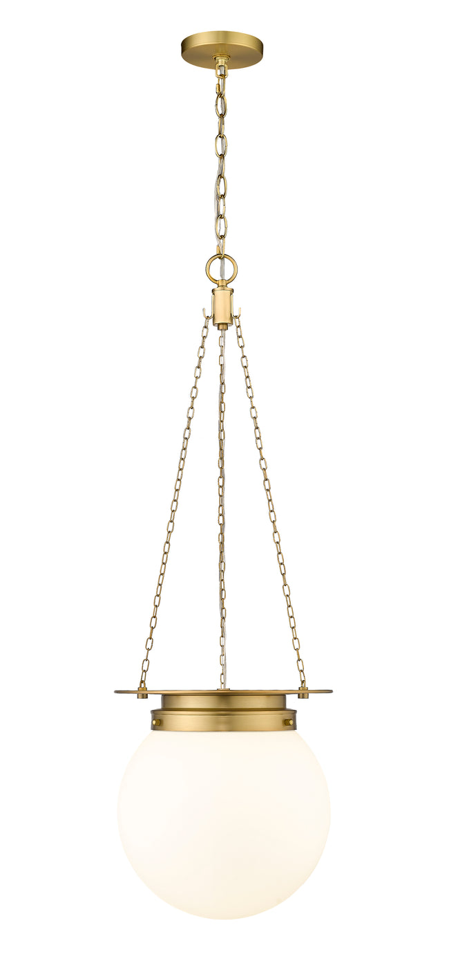 7505P13-HBR - Calhoun 1 Light 13" Pendant - Heritage Brass