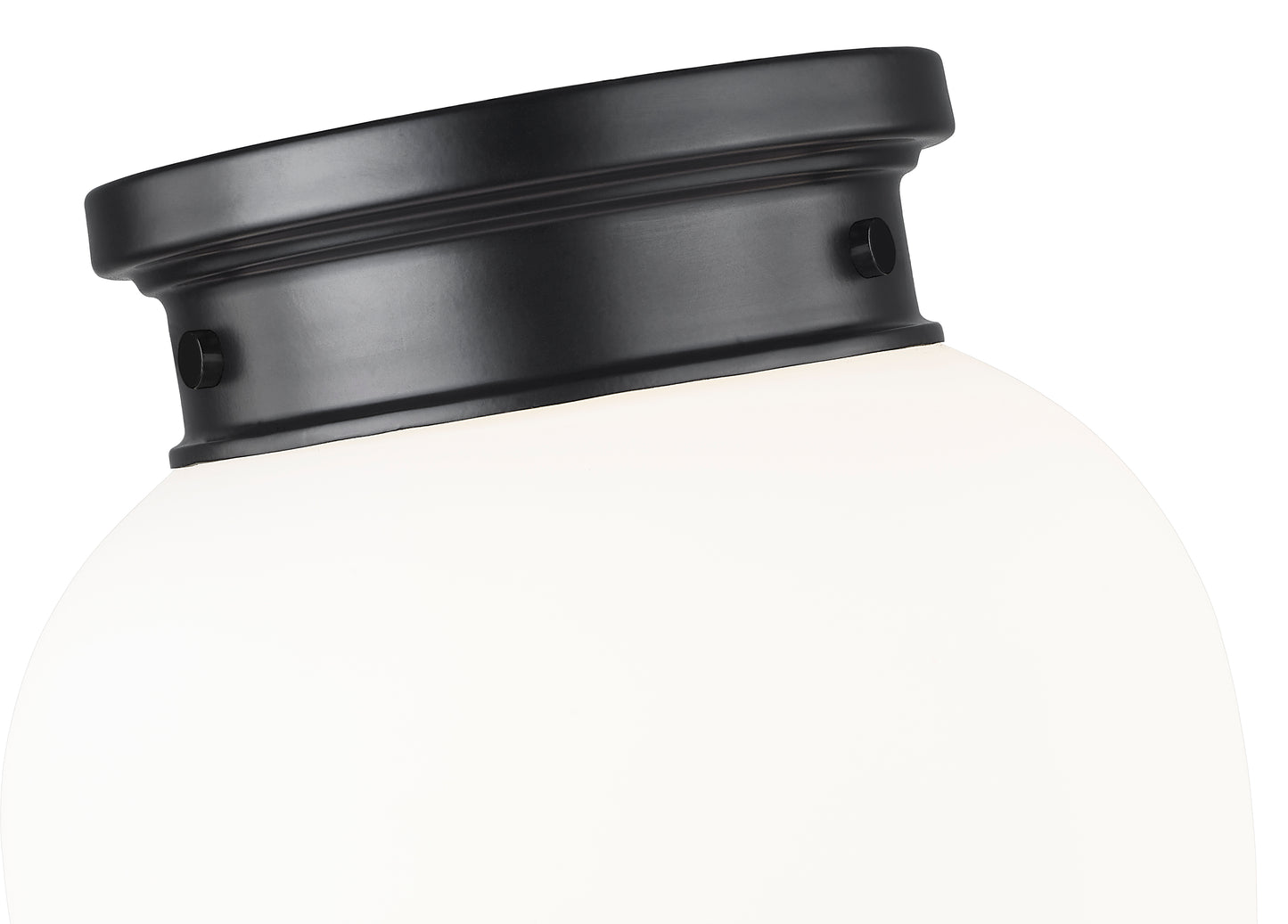 1945F9-MB - Gideon 1 Light Flush 10" Mount - Matte Black