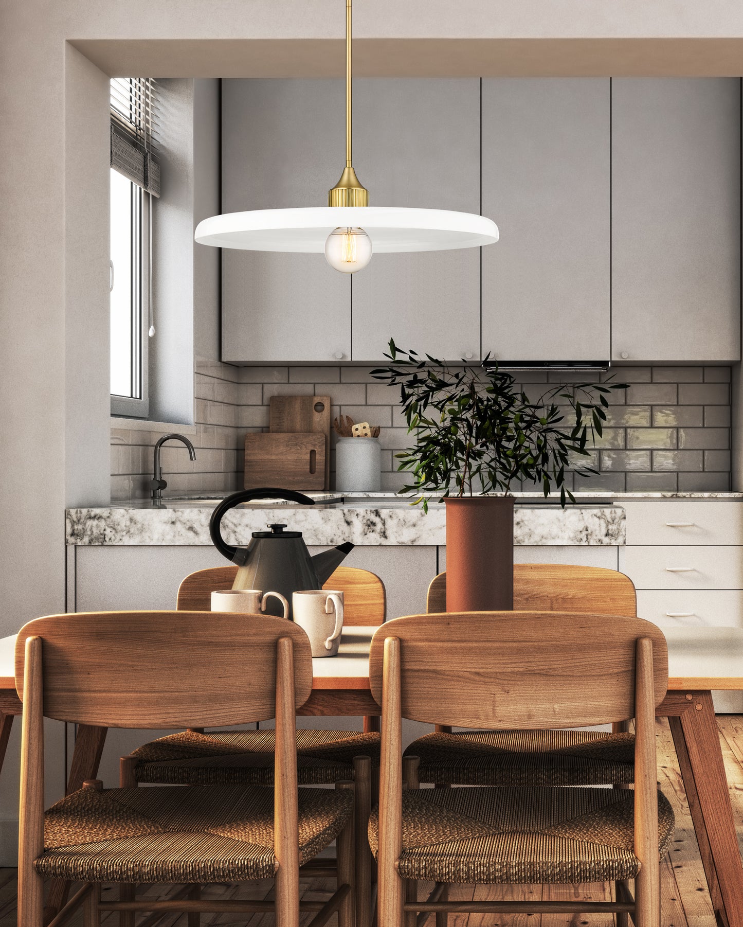 820P24-OBR - Paloma 1 Light 24" Pendant - Olde Brass