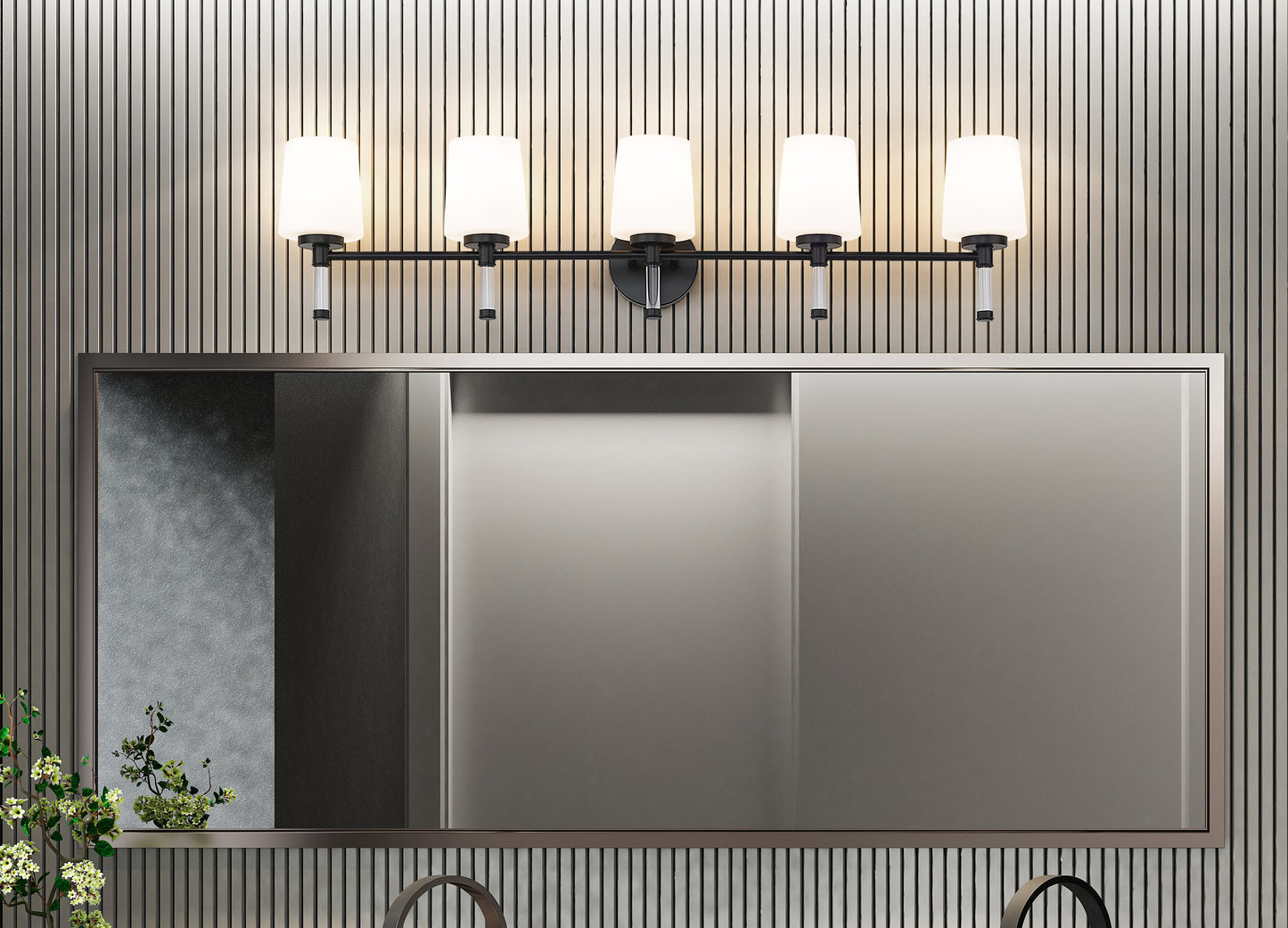 7700-5V-MB - Henri 5 Light 42" Vanity - Matte Black