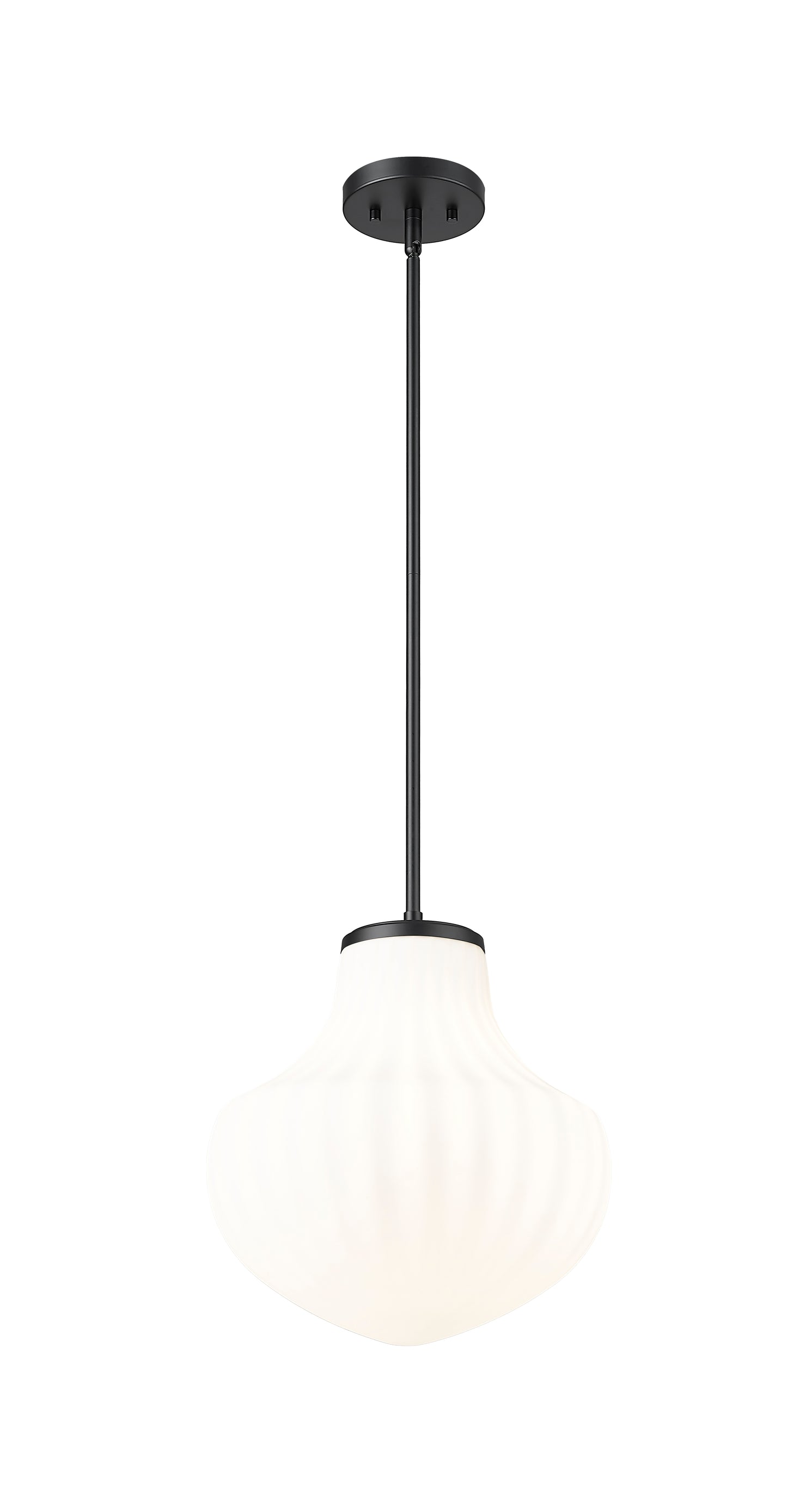 7512P13-MB - Newbury 1 Light 13" Pendant - Matte Black