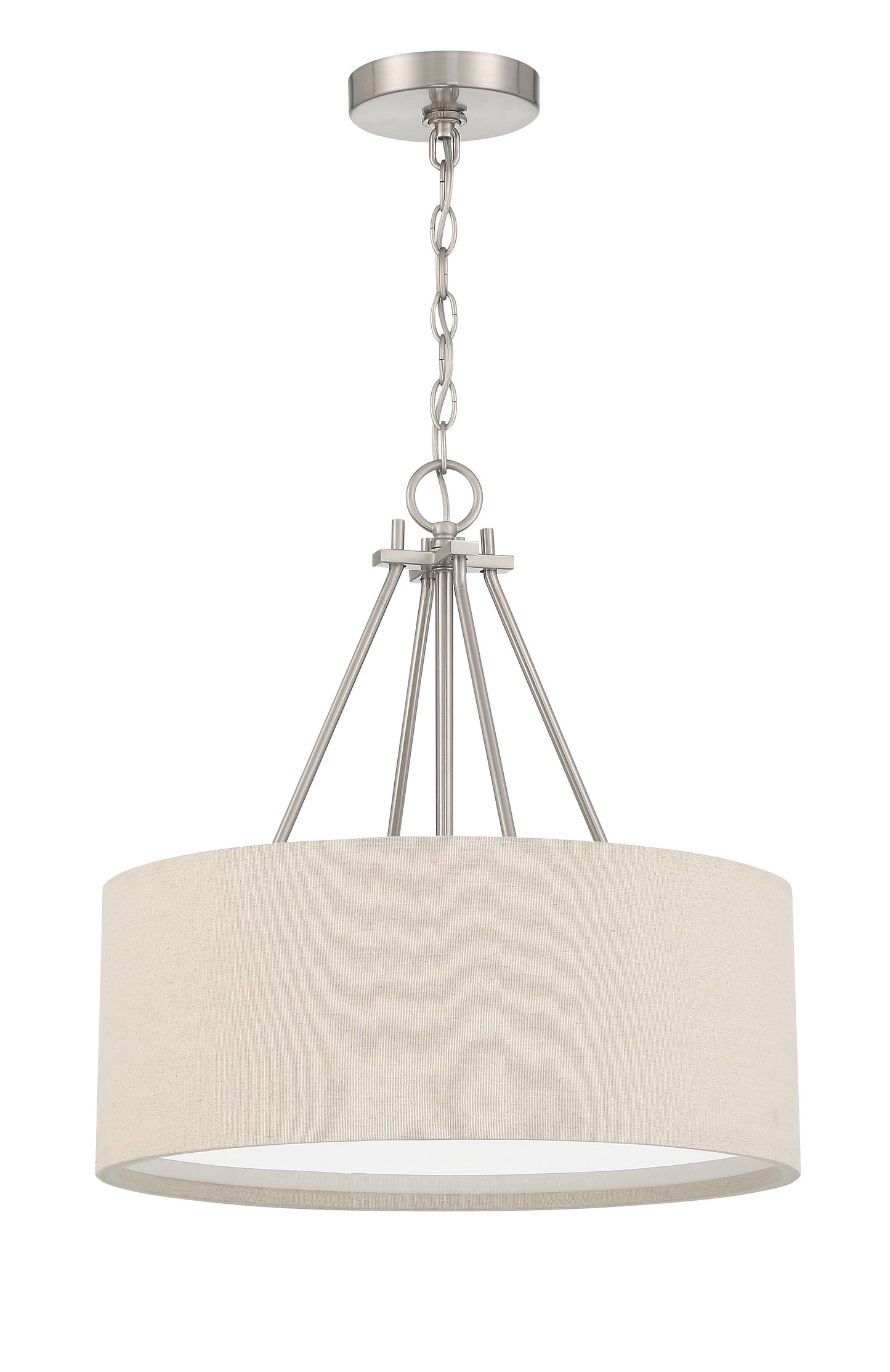 56593-BNK - Duke 3 Light 18" Wide Pendant - Brushed Nickel