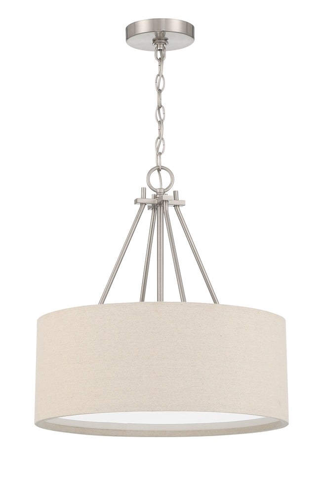 56593-BNK - Duke 3 Light 18" Wide Pendant - Brushed Nickel
