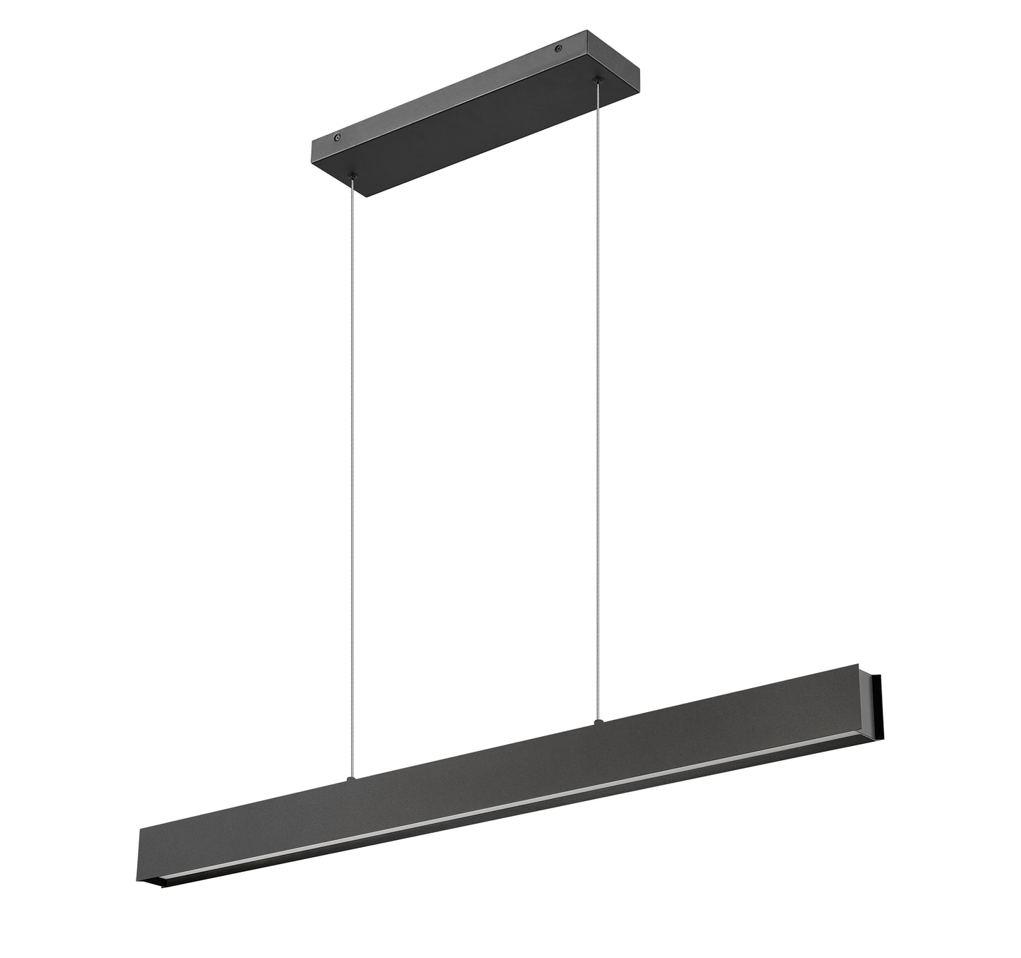 1016-45L-MB-LED - Hudson 1 Light Linear 45" Chandelier - Matte Black