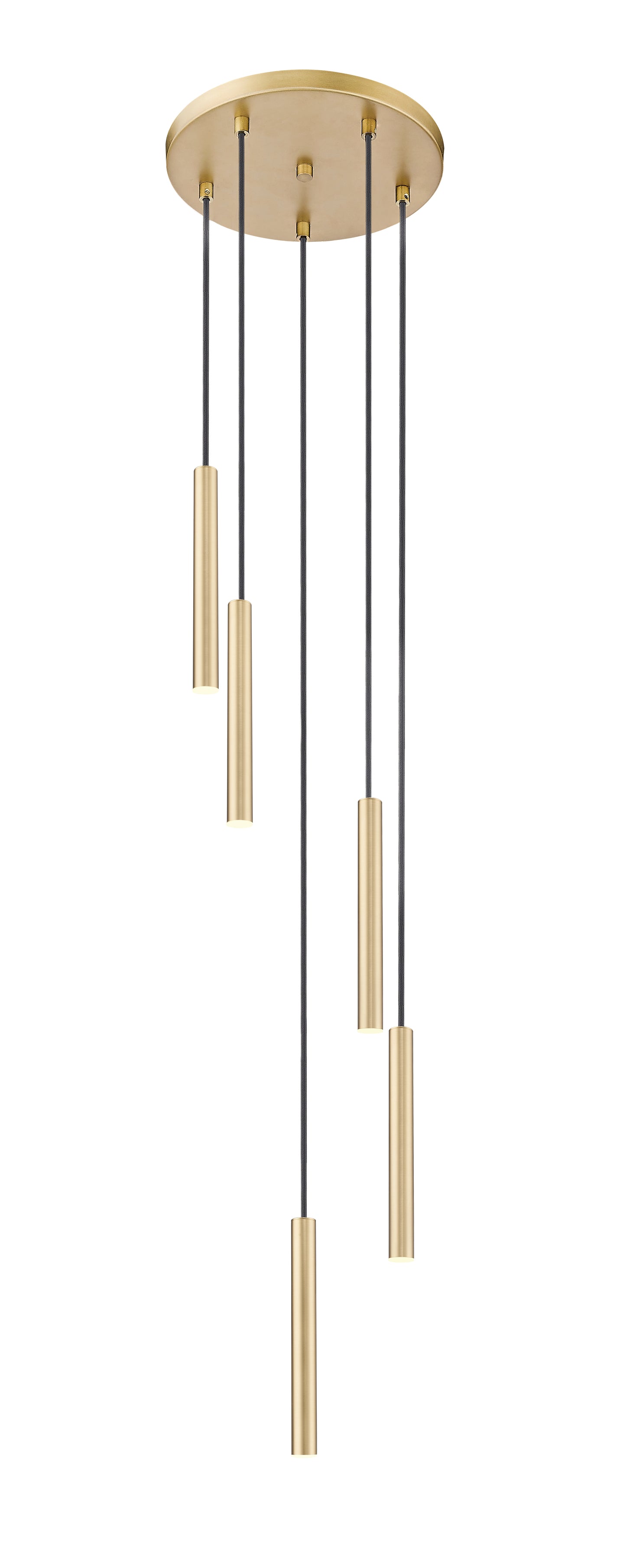 919MP12-5R-MGLD-LED - Forest 5 Light 12" Chandelier - Modern Gold