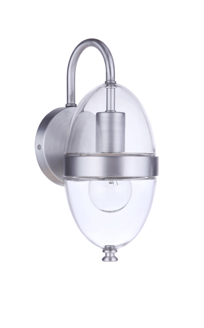 ZA3504-SA - Sivo 1 Light 11.75" High Outdoor Wall Lantern - Satin Aluminum