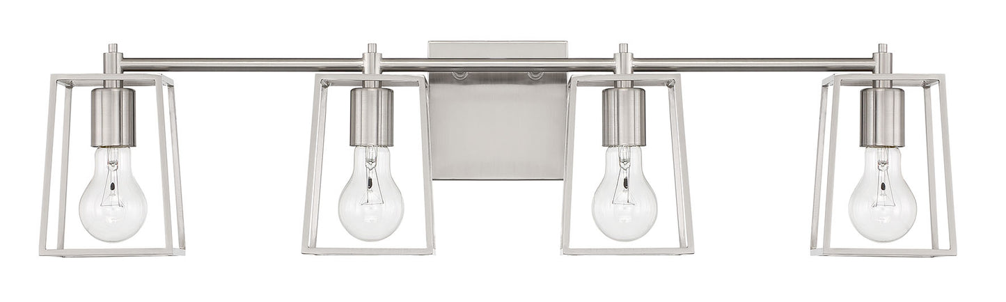 12132BNK4 - Dunn 4 Light 32" Wide Vanity Light - Brushed Nickel