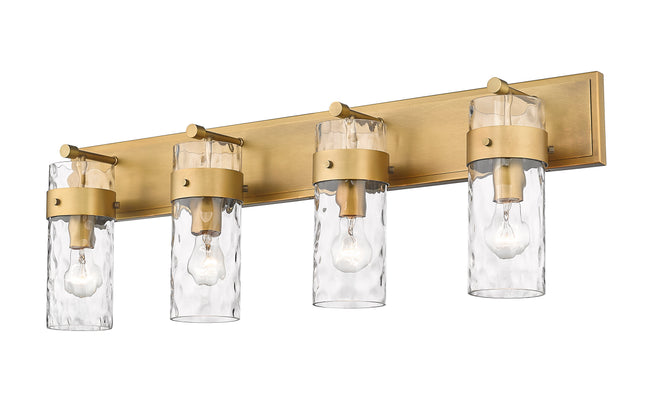 3035-4V-RB - Fontaine 4 Light 34" Vanity - Rubbed Brass
