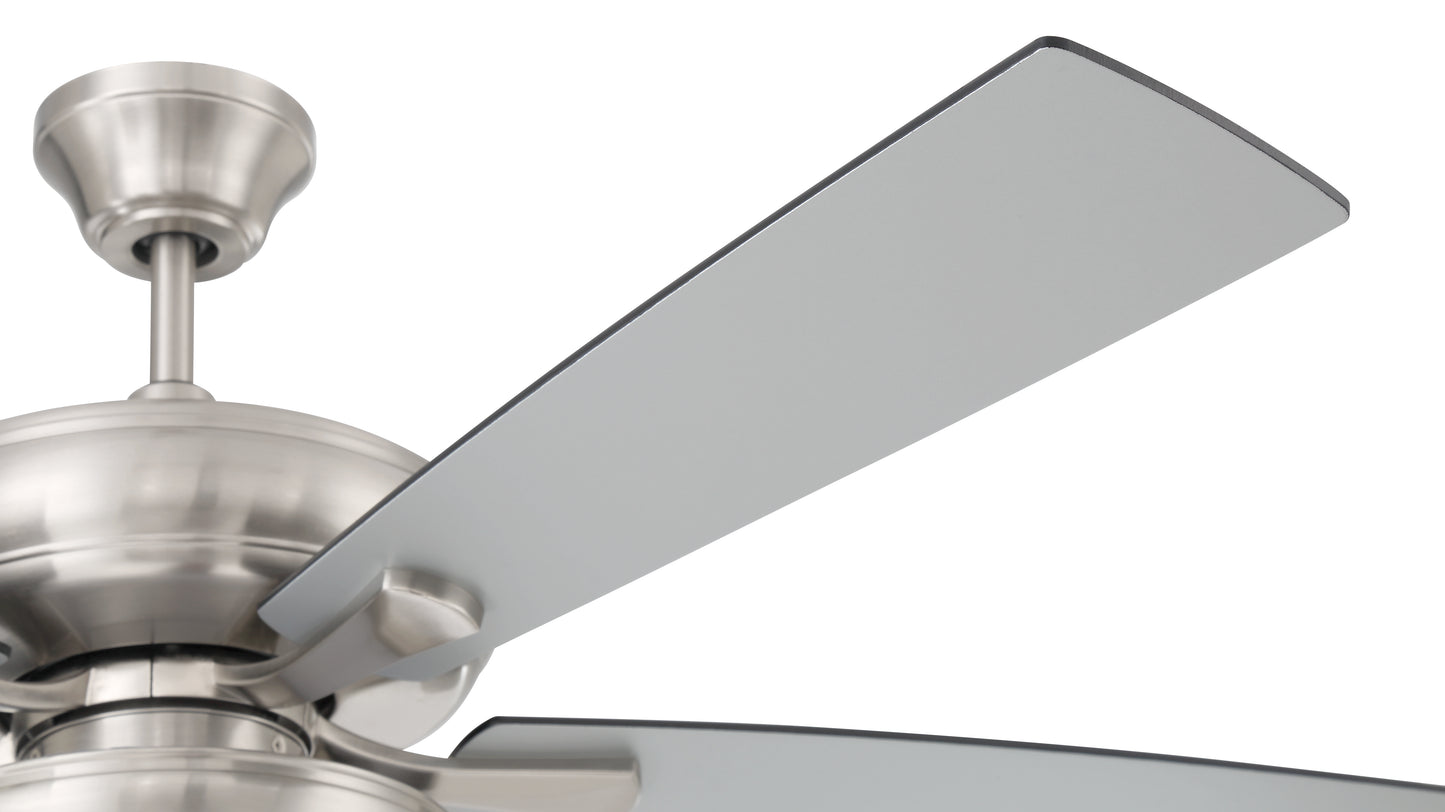 ECF119BNK5-BNGW - EOS Low Profile 1 bulb Frosted White 52" Ceiling Fan 52" 5 Blade Ceiling Fan with Light Kit - Brushed Nickel