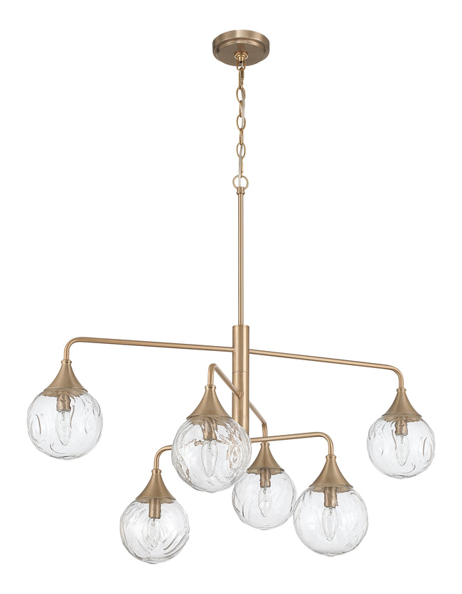61226-CPZ - Reflection 6 Light 36" Wide Chandelier - Premium Bronze