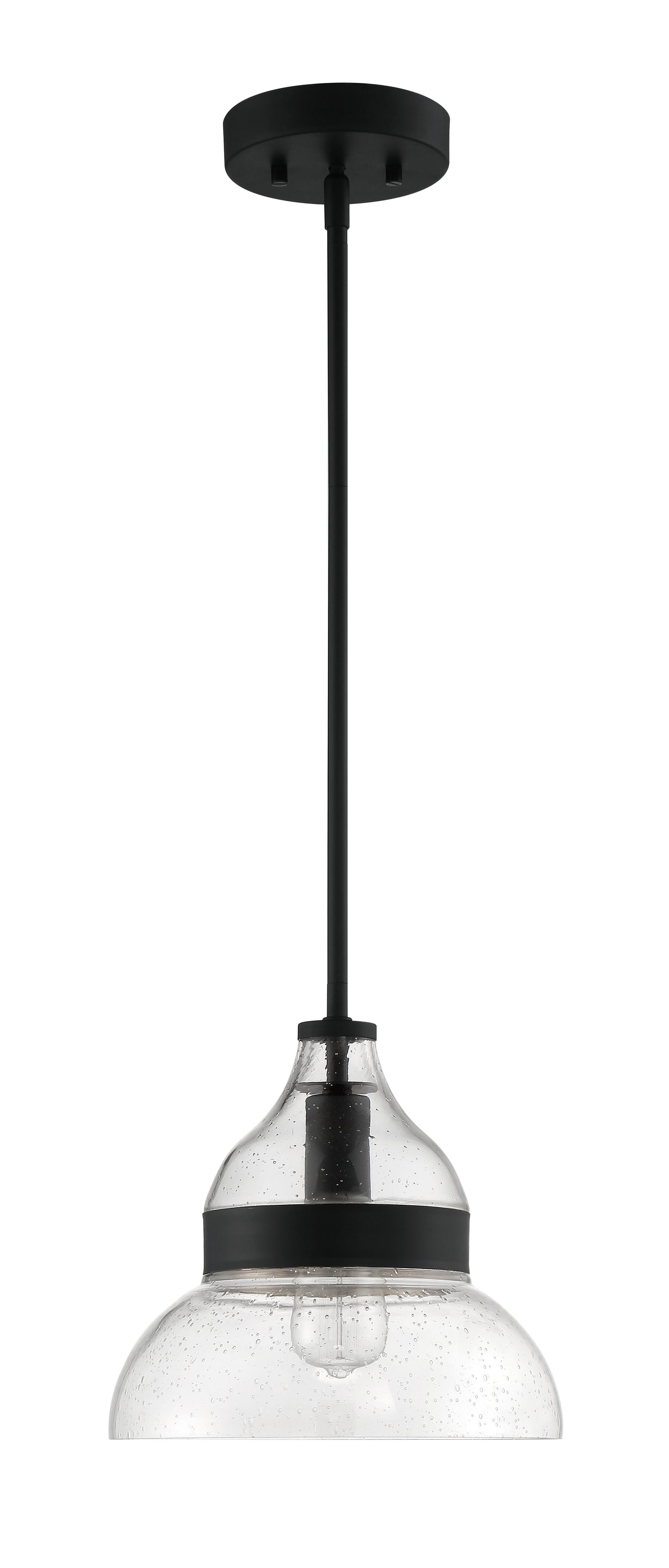 P960FB1 - Pendant 1 Light 10.5" Wide Mini Pendant - Flat Black