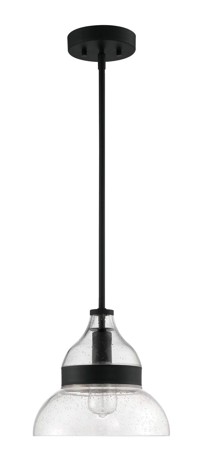 P960FB1 - Pendant 1 Light 10.5" Wide Mini Pendant - Flat Black