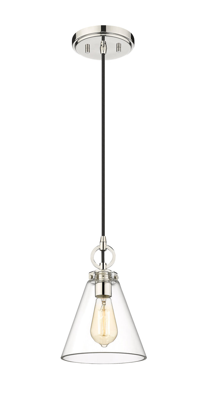 3034P8-PN - Harper 1 Light 8" Pendant - Polished Nickel