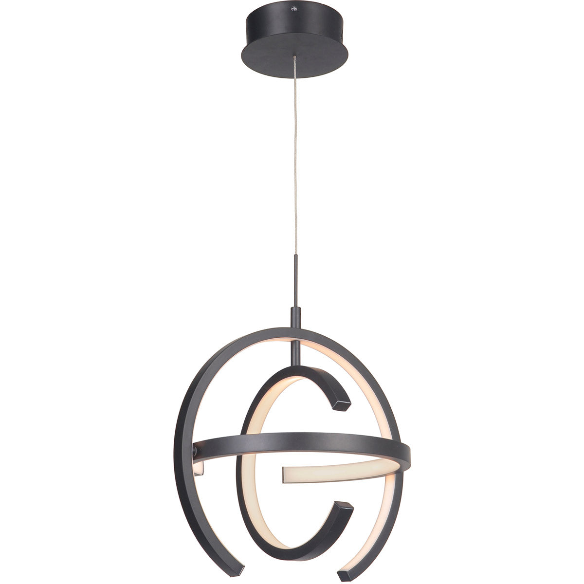 47891-MBK-LED - Dolby 1 Light 13.75" Wide Pendant - Matte Black