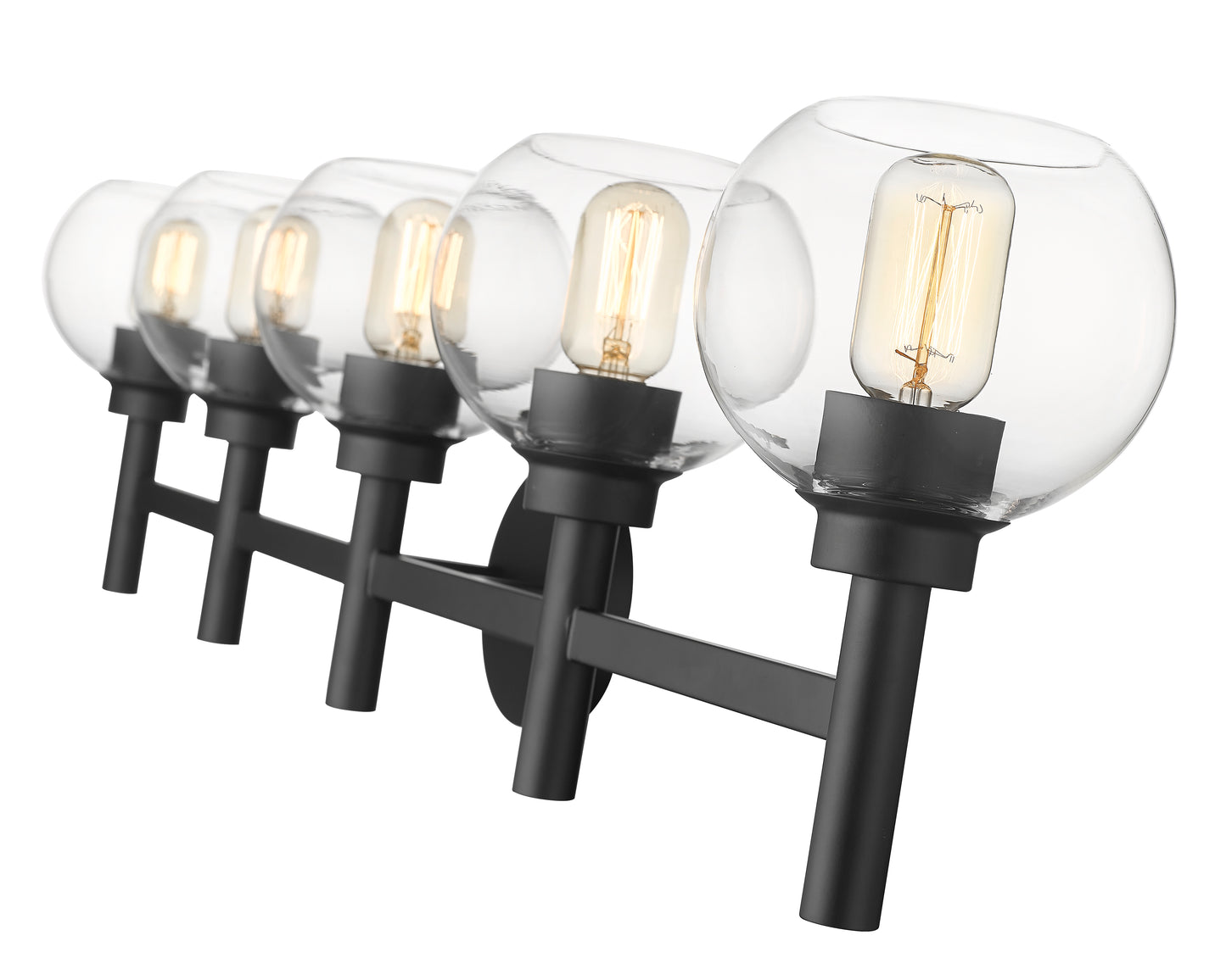 7502-5V-MB - Sutton 5 Light 40" Vanity - Matte Black