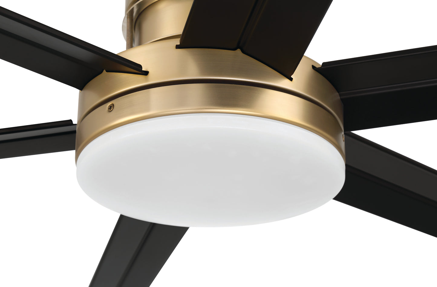 MND80SBFB6-NWF - Mondo 80" Ceiling Fan no Wifi 80" 6 Blade Ceiling Fan with Light Kit - Satin Brass