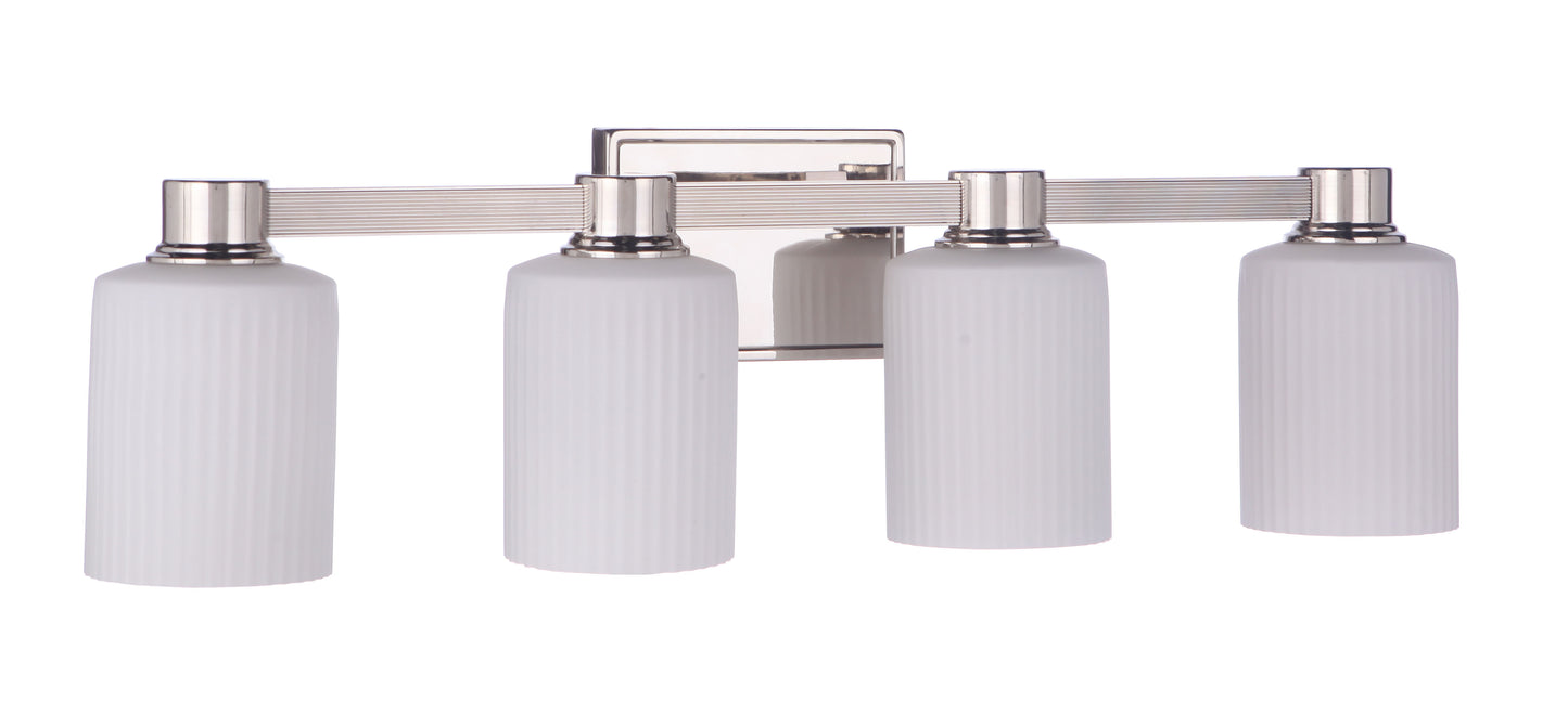 12928PLN4 - Bretton 4 Light 28" Wide Vanity Light - Polished Nickel