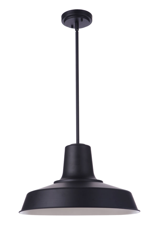 ZA5711-MN - Briscoe 1 Light 18" Wide Outdoor Pendant - Midnight