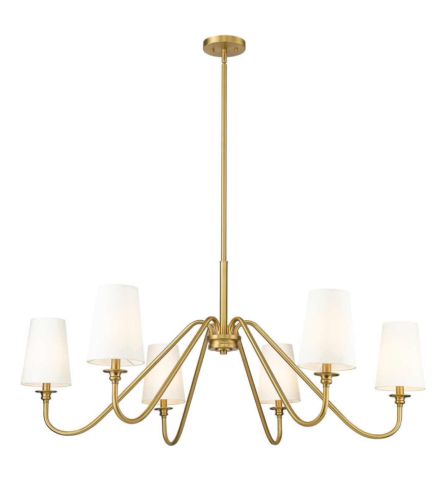 7509-6-46MGLD - Gianna 6 Light 46" Chandelier - Modern Gold
