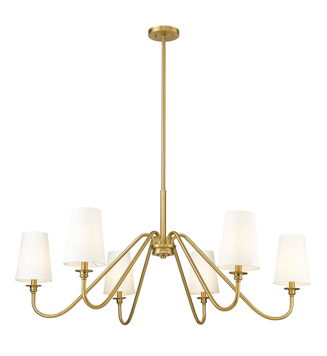 7509-6-46MGLD - Gianna 6 Light 46" Chandelier - Modern Gold