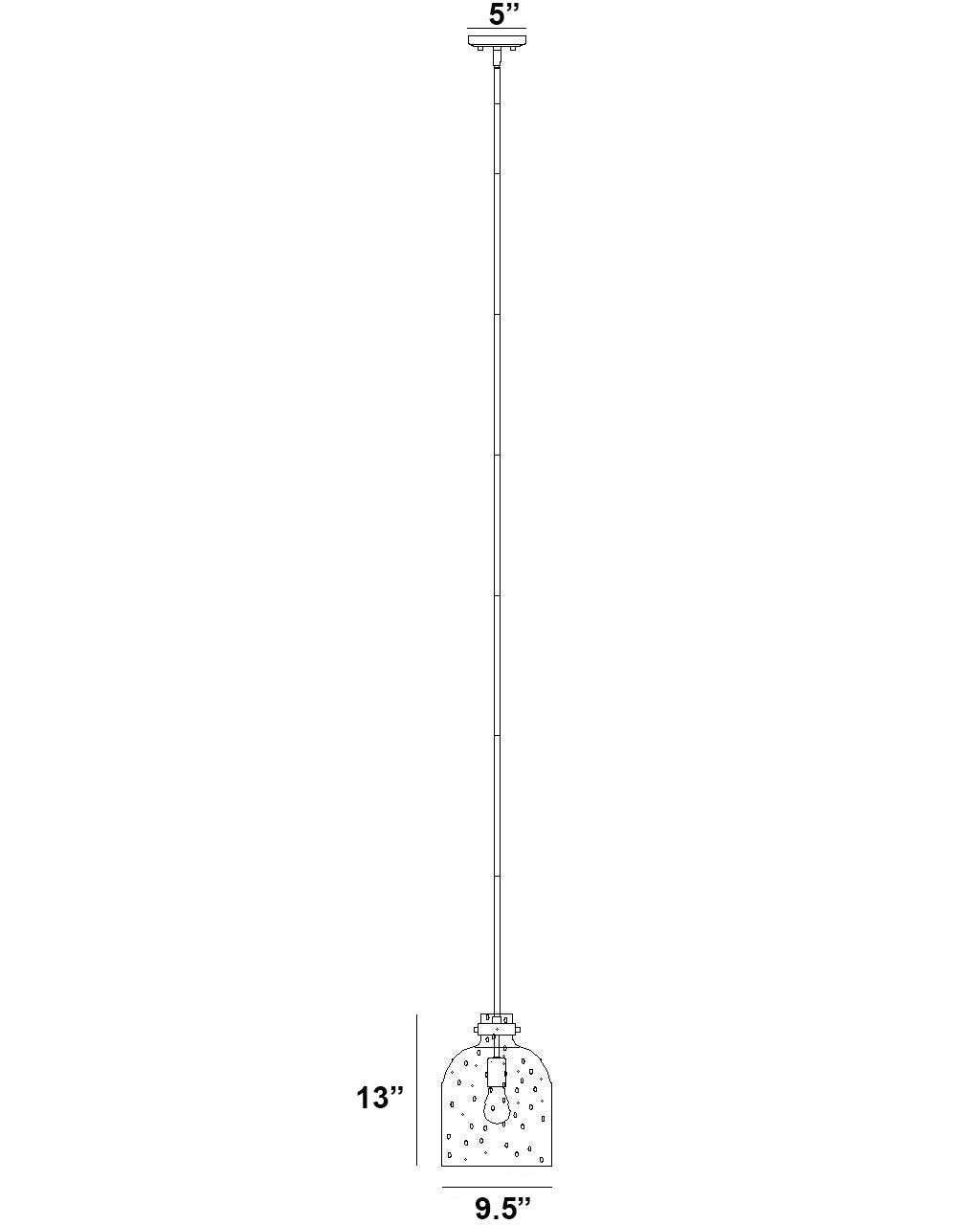 817-9PN - Pearson 1 Light 10" Pendant - Polished Nickel