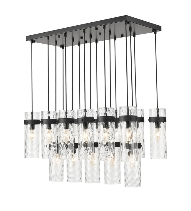 7002P5-17L-MB - Fontaine 17 Light Linear 44" Chandelier - Matte Black