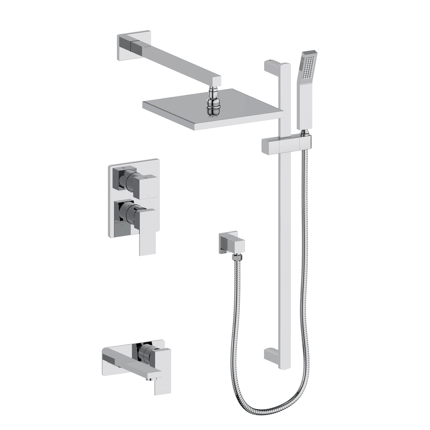 BLS-SHS16-CH - Bliss Rainfall Shower System with 16" Oversized Shower Head in Chrome