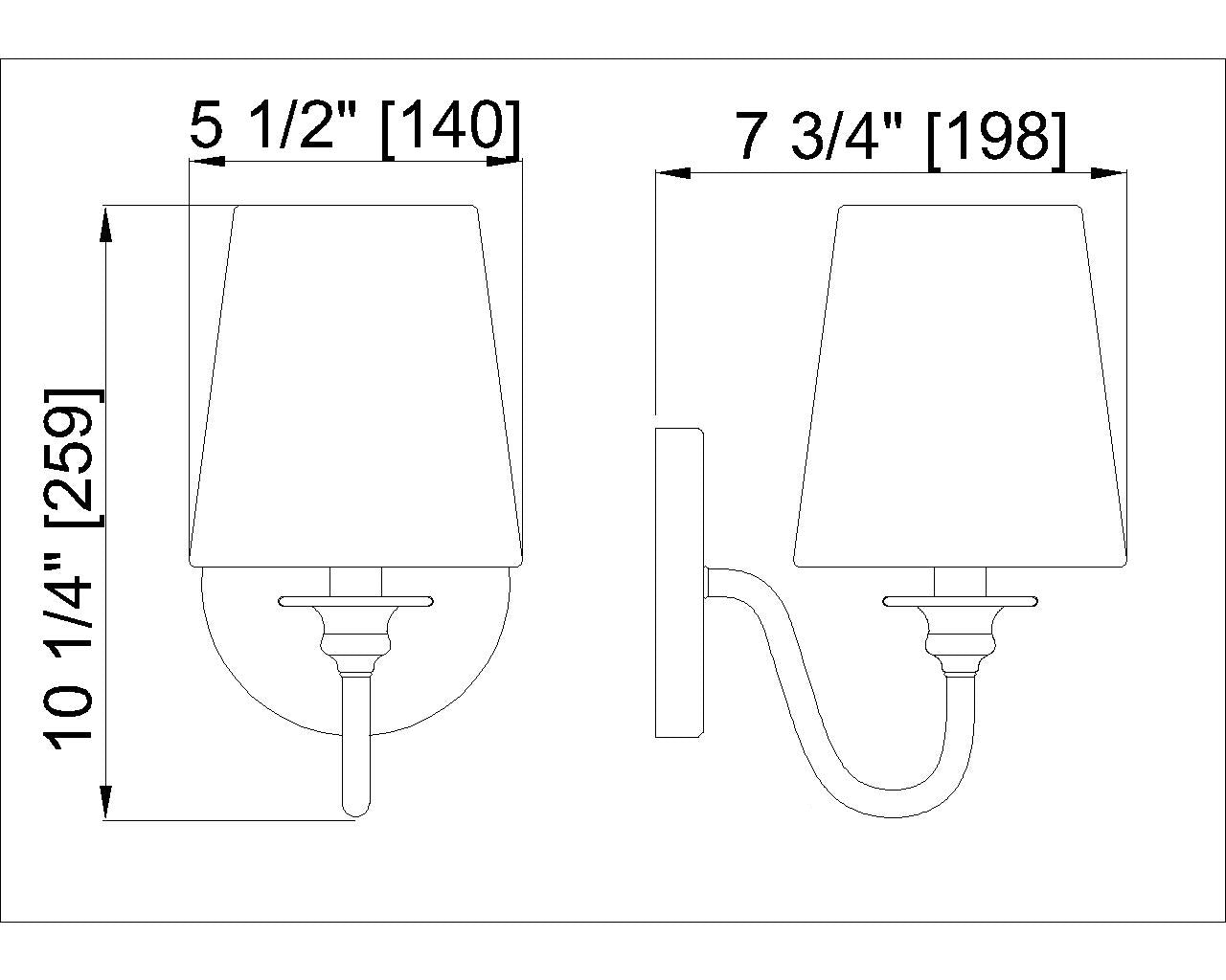 7509-1S-MB - Gianna 1 Light Wall 10" Sconce - Matte Black