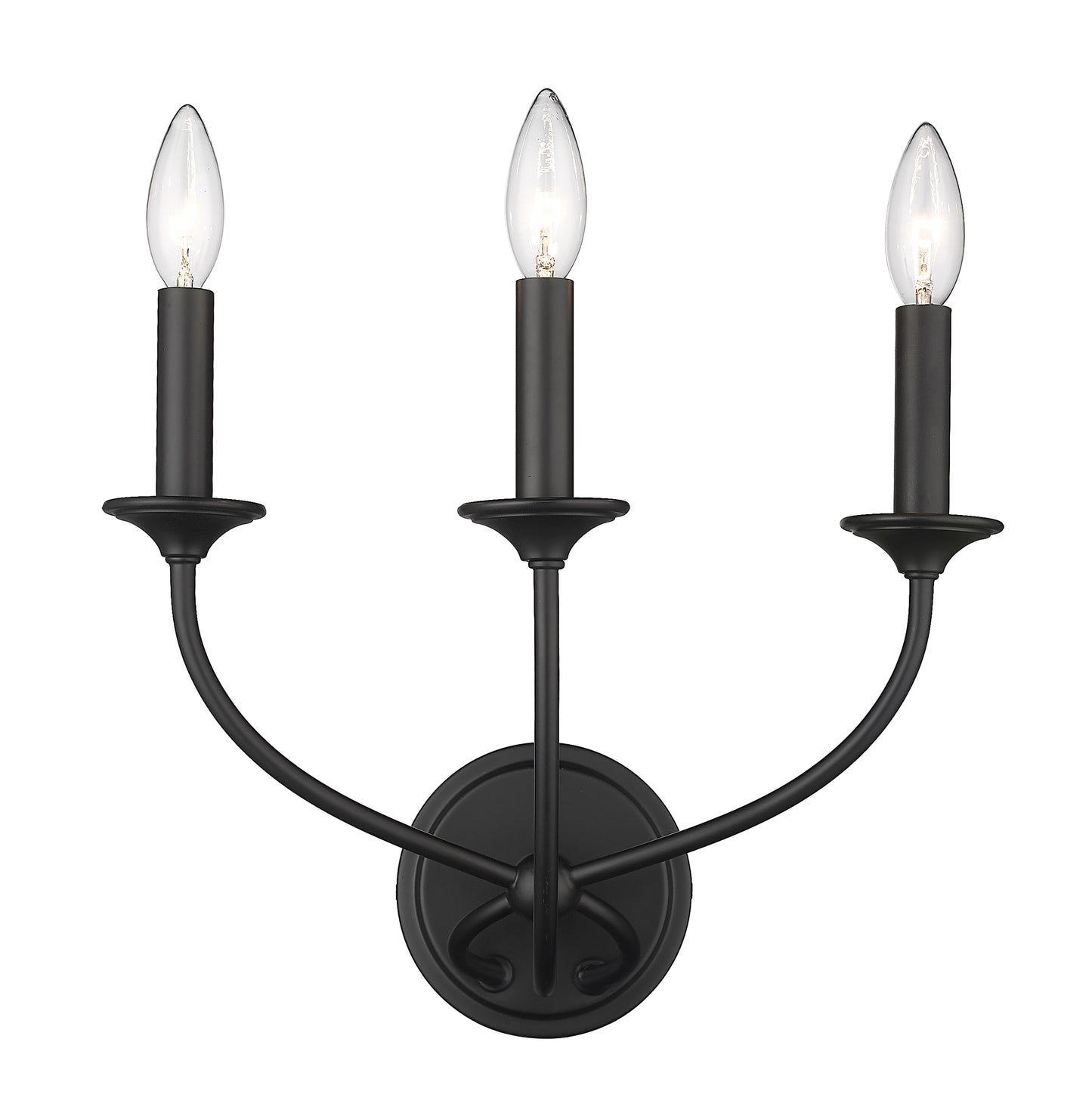 3500-3S-MB - Arabella 3 Light Wall 12" Sconce - Matte Black