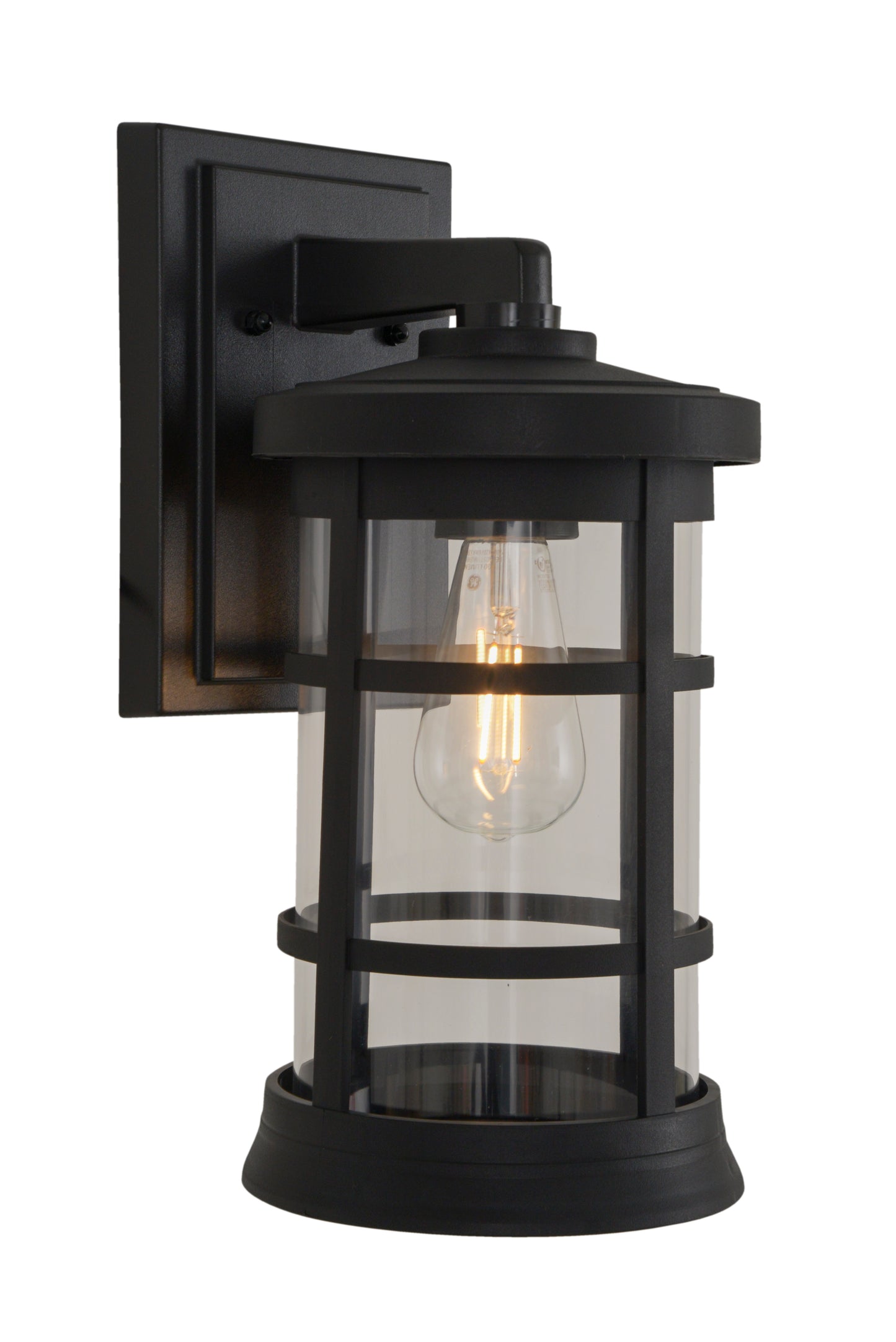 ZA2314-TB-C - Resilience Lanterns 1 Light 15" High Outdoor Wall Lantern - Textured Black
