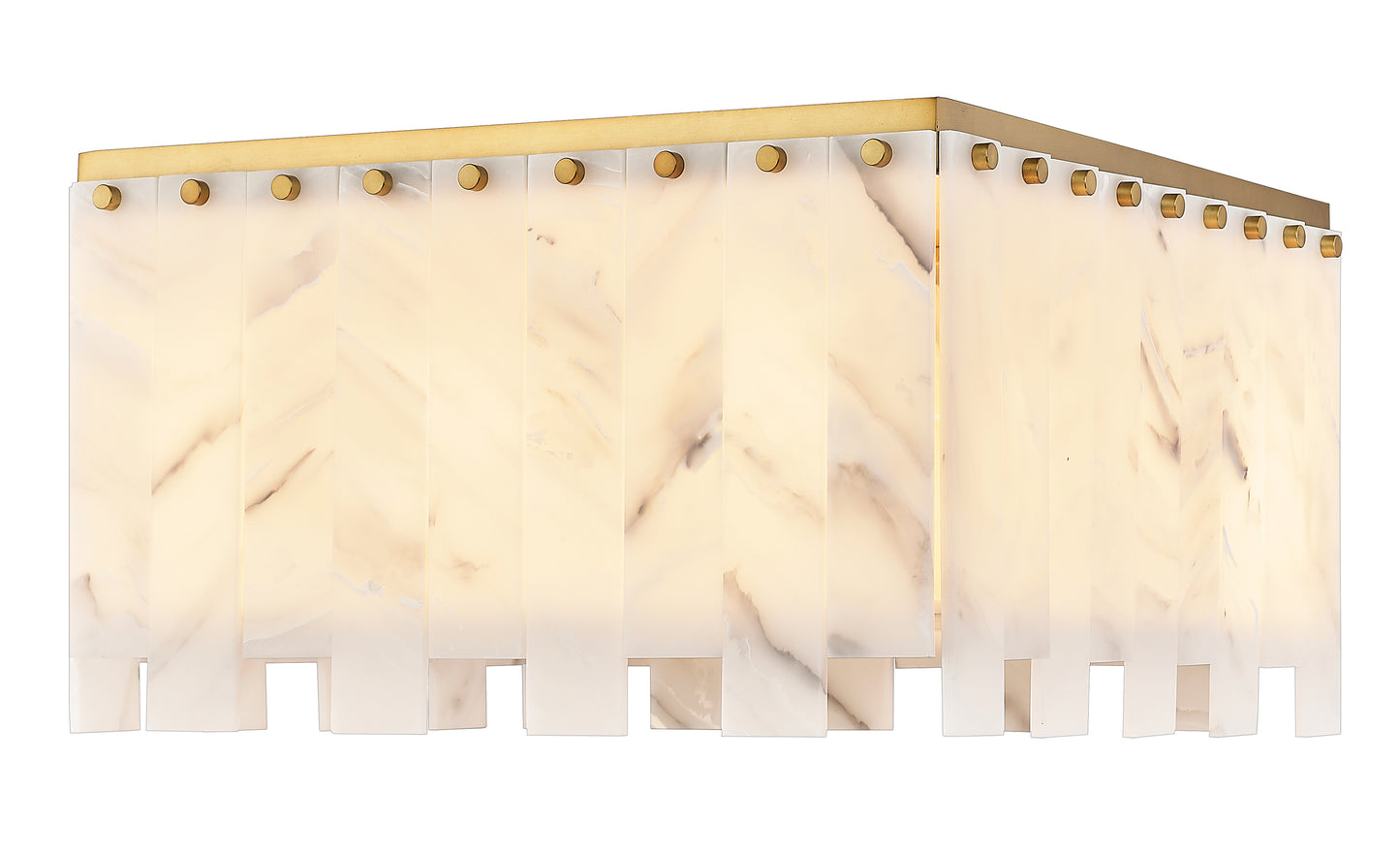 345F20-RB - Viviana 9 Light Flush 20" Mount - Rubbed Brass