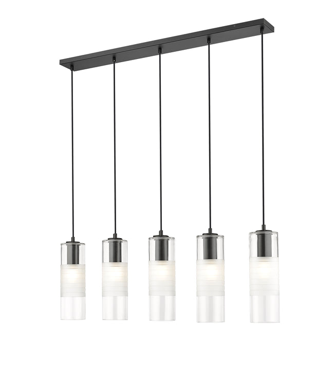 824P-5L-MB - Alton 5 Light Linear 42" Chandelier - Matte Black