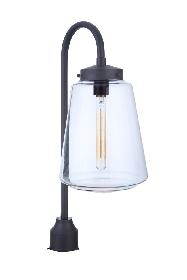 ZA3825-MN - Laclede 1 Light 25" High Post Mount - Midnight