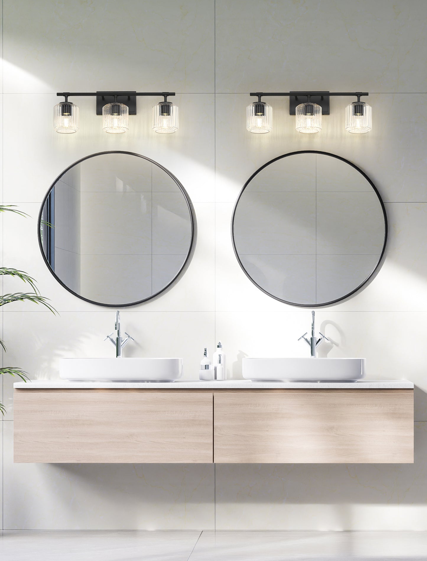 7515-3V-MB - Landon 3 Light 24" Vanity - Matte Black