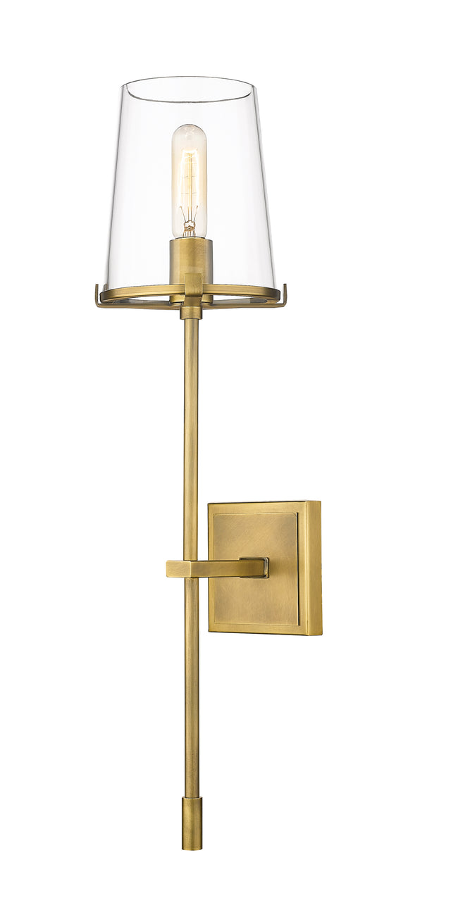 3032-1S-RB - Callista 1 Light Wall 26" Sconce - Rubbed Brass