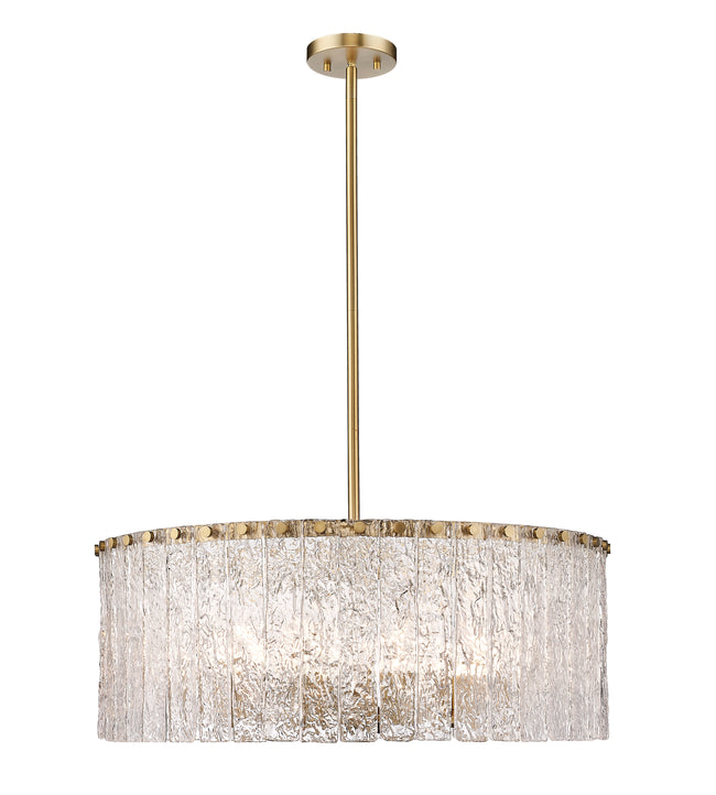 1943P26-MGLD - Glacier 10 Light 27" Chandelier - Modern Gold