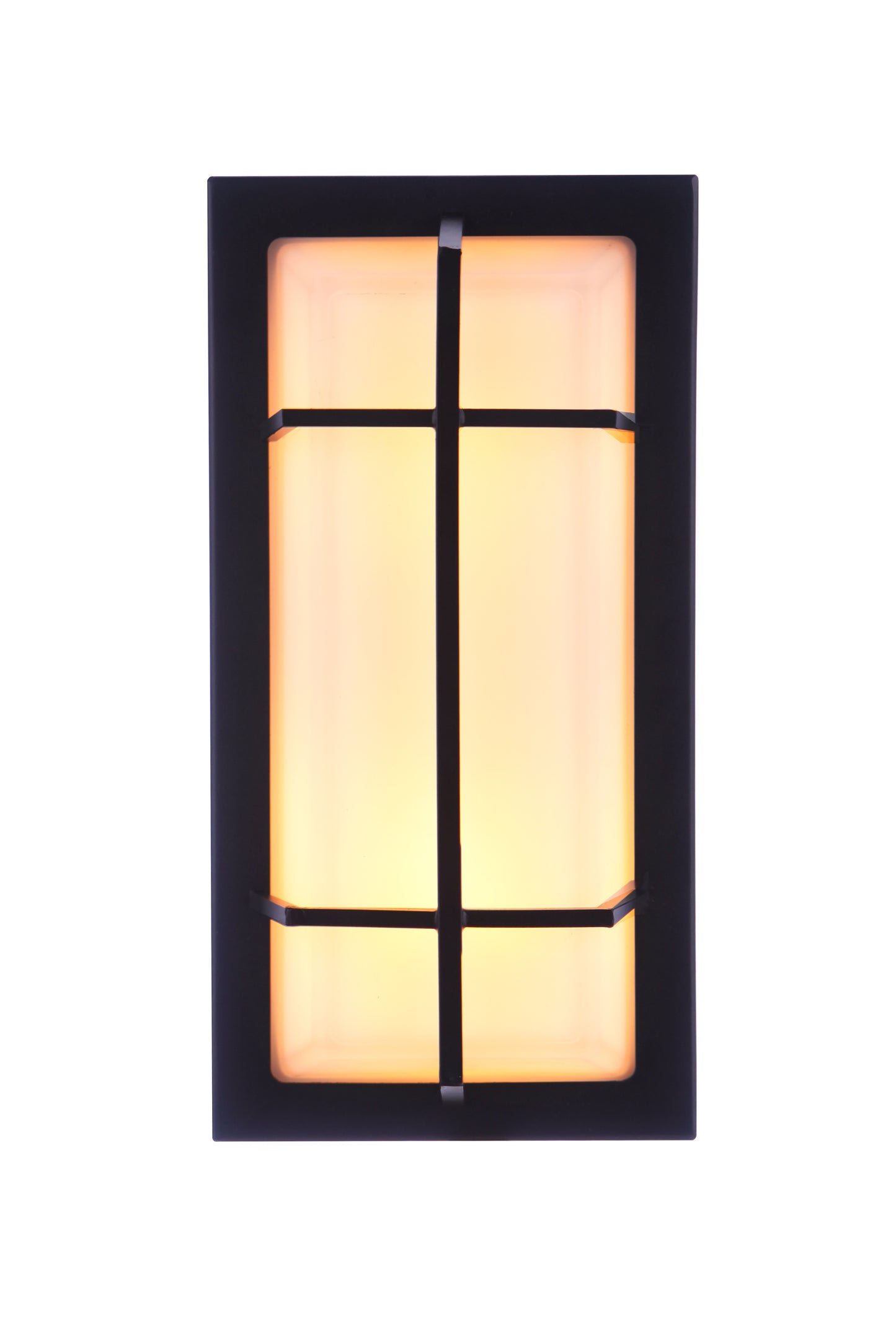 ZA6112-TB - Bulkhead Rectangular 2 Light 14" High Outdoor Wall/Ceiling Mount - Textured Black
