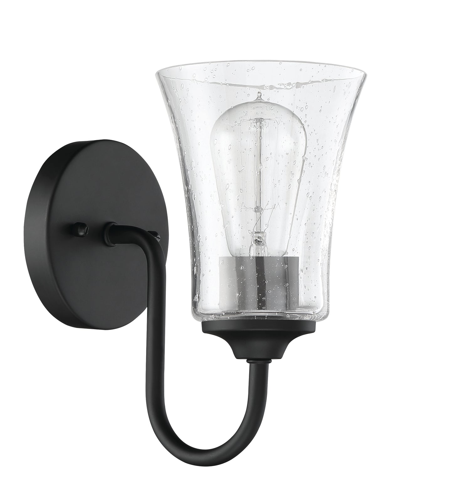 50401-FB - Gwyneth 1 Light 9.5" High Wall Sconce - Flat Black